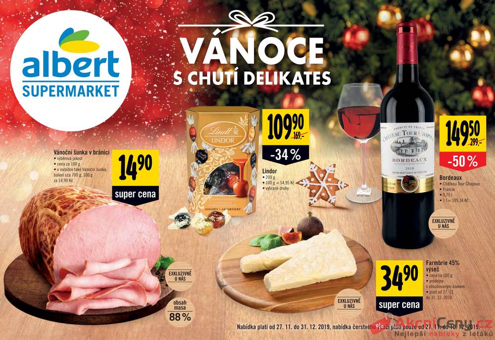 Leták Albert - Albert Supermarket katalog DELIKATES od 27.11. do 10.12.2019 - strana 1 Leták Albert - Albert Supermarket katalog DELIKATES od 27.11. do 10.12.2019 - strana 1