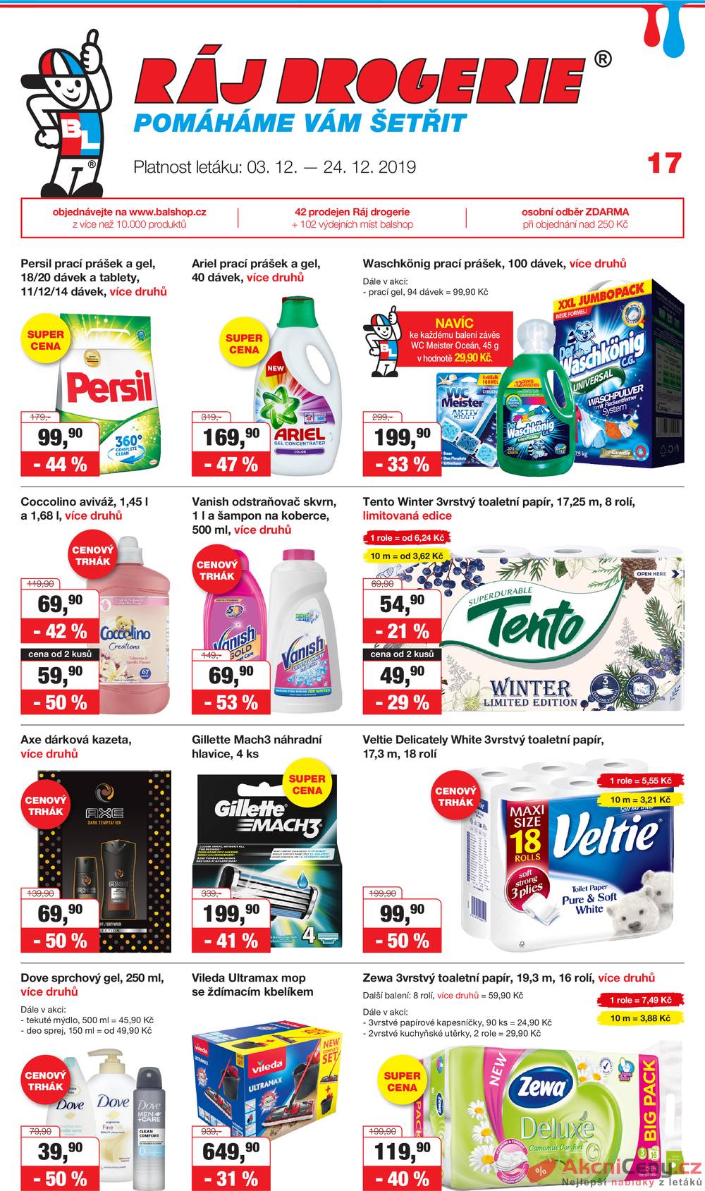 Leták Ráj drogerie - Ráj drogerie od 3.12. do 24.12.2019 - strana 1 Leták Ráj drogerie - Ráj drogerie od 3.12. do 24.12.2019 - strana 1
