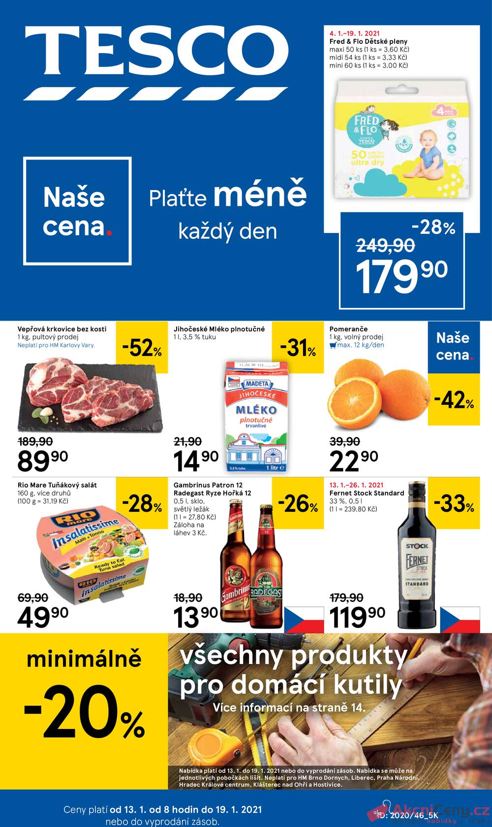 Leták Tesco - Tesco malé hypermarkety od 13.1. do 19.1.2021 - strana 1 Leták Tesco - Tesco malé hypermarkety od 13.1. do 19.1.2021 - strana 1