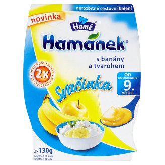 Hamánek Svačinka kojenecká výživa 2x130g, vybrané druhy