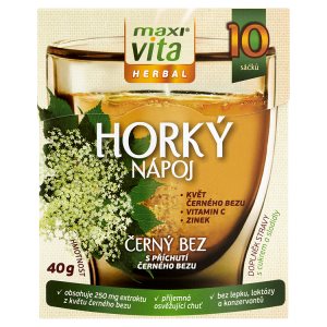 MaxiVita Herbal Horký nápoj s příchutí černého bezu 10 sáčků 40g