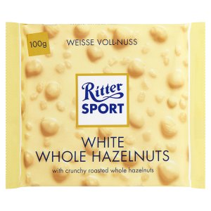 Ritter Sport Bílá čokoláda s lískovými oříšky 100g