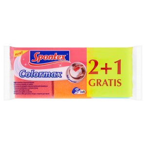 Spontex Colormax tvarované houbičky na nádobí 3 ks