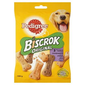 Pedigree Biscrok Skvěle chutnající sušenky doplňkové krmivo pro dospělé psy 200g