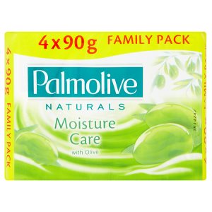Palmolive Naturals Moisture care tuhé mýdlo s výtažkem z oliv 4 x 90g