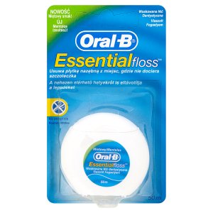 Oral-B Essential Floss Voskovaná dentální niť s mentolovou příchutí 50m