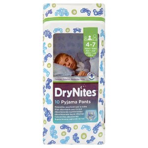 DryNites Pyžamové kalhotky chlapecké 4-7 let 17-30kg 10 ks