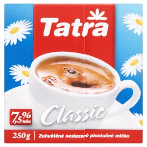 Tatra Classic zahuštěné neslazené plnotučné mléko 250g