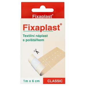 Fixaplast Classic textilní náplast s polštářkem 1m x 6cm