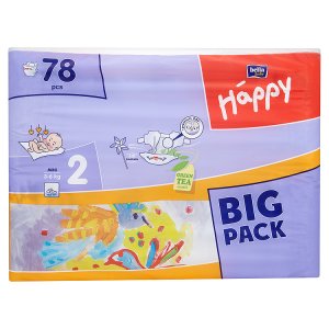 Bella Baby Happy 2 Mini jednorázové plenky 3-6kg 78 ks