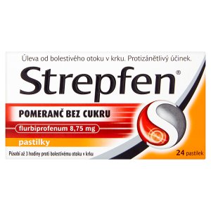 Strepfen Pomeranč bez cukru 8,75mg pastilky 24 ks