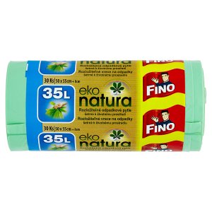 Fino Eko natura rozložitelné odpadkové pytle šetrné k životnímu prostředí 35l 30 ks