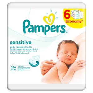 Pampers Vlhčené Ubrousky Sensitive 6 x 56 ks