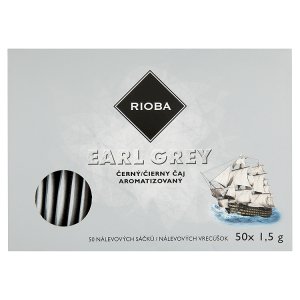 Rioba Earl Grey černý čaj aromatizovaný, 50 sáčků, 75g