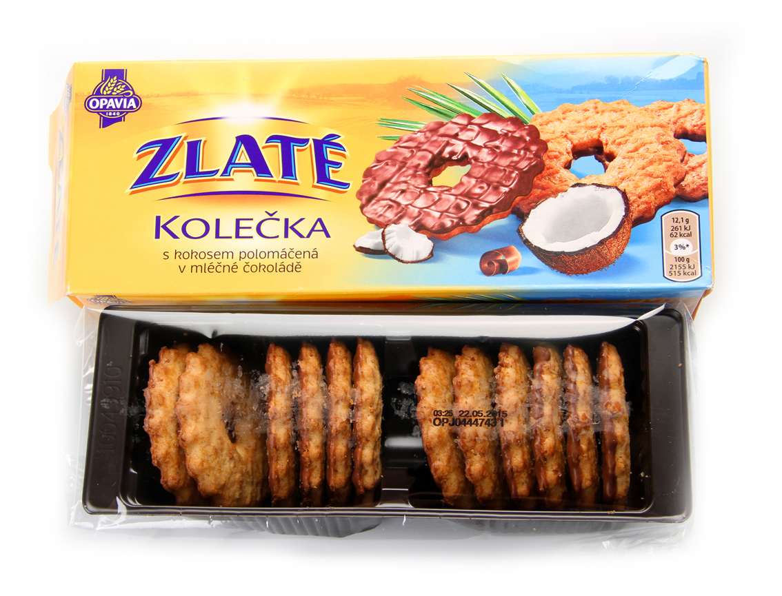 Zlatá kolečka s kokosem
