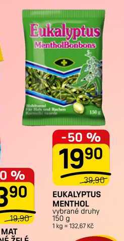 EUKALYPTUS MENTHOL vybrané druhy 150 g