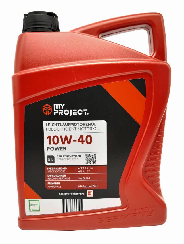 MY PROJECT Motorový olej 10W-40, objem: 5 l