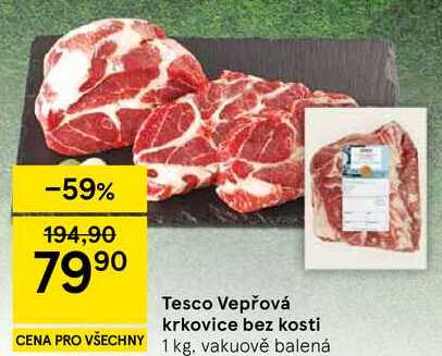 Tesco Vepřová krkovice bez kosti, 1 kg