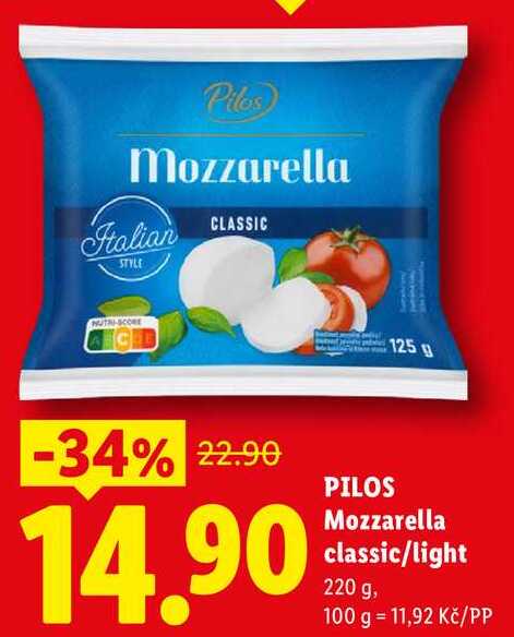 PILOS Mozzarella classic/light 220 g
