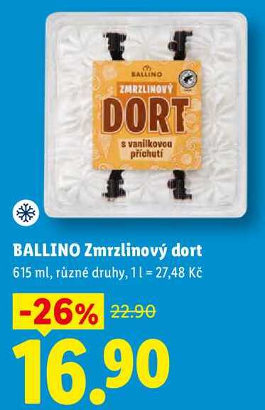 BALLINO Zmrzlinový dort, 615 ml