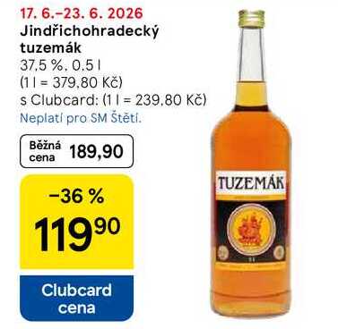Jindřichohradecký tuzemák 37.5%, 0.5 l