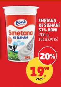 SMETANA KE ŠLEHÁNÍ 31% BONI, 200 g 