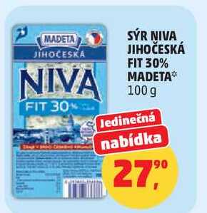 SÝR NIVA JIHOČESKÁ FIT 30% MADETA, 100 g