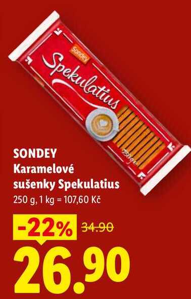 SONDEY Karamelové sušenky Spekulatius, 250 g