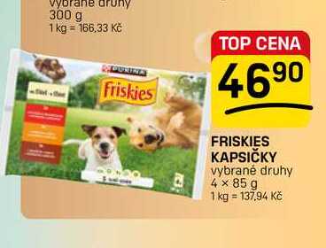 FRISKIES KAPSIČKY vybrané druhy 4 x 85 g