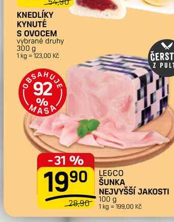 ŠUNKA NEJVYŠŠÍ JAKOSTI 100 g
