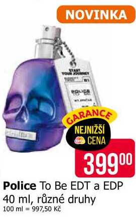Police To Be EDT a EDP 40 ml, různé druhy