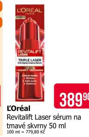 L'Oréal Revitalift Laser sérum na tmavé skvrny 50 ml 