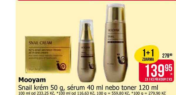 Snail krém 50 g, sérum 40 ml