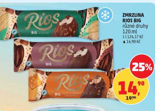 ZMRZLINA RIOS BIG různé druhy, 120 ml  
