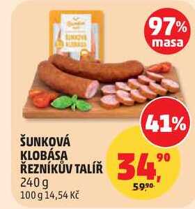 ŠUNKOVÁ KLOBÁSA ŘEZNÍKŮV TALÍŘ, 240g