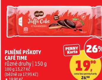 PLNĚNÉ PIŠKOTY CAFÉ TIME různé druhy, 150 g