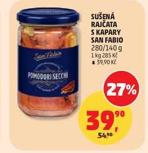 SUŠENÁ RAJČATA SKAPARY SAN FABIO, 280/140 g
