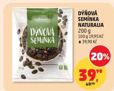 DÝŇOVÁ SEMÍNKA NATURALIA, 200 g 