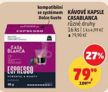 KÁVOVÉ KAPSLE CASABLANCA různé druhy, 16 ks