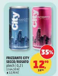 FRIZZANTE CITY SECCO/ROSATO plech, 0,2 l