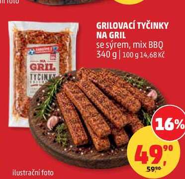 GRILOVACÍ TYČINKY NA GRIL se sýrem, 340 g