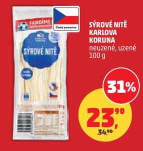 SÝROVÉ NITĚ KARLOVA KORUNA neuzené, 100 g
