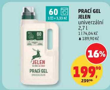 JELEN PRACÍ GEL, 2,7 l