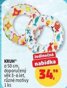 KRUH, průměr 50 cm, doporučený věk 3-6 let, různé motivy, 1 ks
