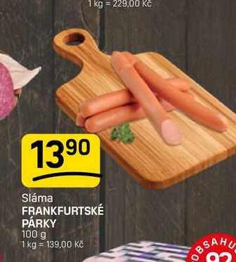 FRANKFURTSKÉ PÁRKY 100 g 