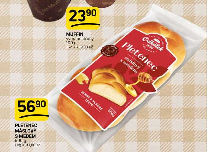 PLETENEC MÁSLOVÝ S MEDEM 500 g 