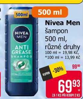 Nivea Men šampon 500 ml, různé druhy