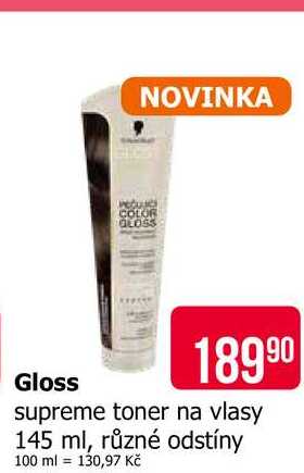 Gloss supreme toner na vlasy 145 ml, různé odstíny