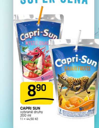 CAPRI SUN vybrané druhy 200 ml