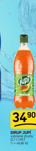SIRUP JUPÍ vybrané druhy 0,7l